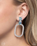 Guarded Glitz - Blue Clip-On Earring