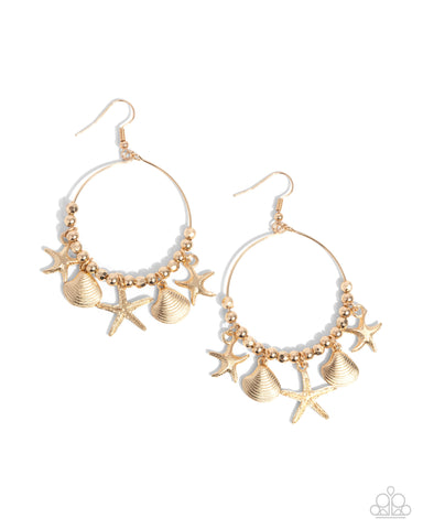 Coastal Conversation - Gold Earring