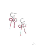 Whispering Whimsy - Pink Hoop Earring