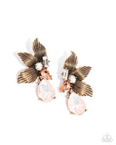 Showstopping Symphony - Orange Post Earring