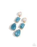 Marbled Masterpiece - Blue Post Earring