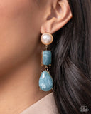 Marbled Masterpiece - Blue Post Earring