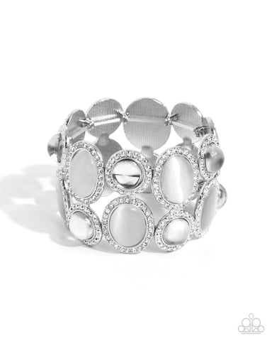Affixed Appeal - White Bracelet