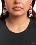 Touchdown Texture - Red Post Earring