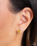 Triangular Twinkle - Yellow Post Earring