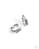Warped Welcome - Silver Hoop Earring