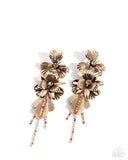 Classical Cadenza - Gold Post Earring