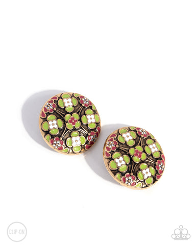 Quilt Art - Multi Clip-On Earrings