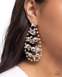 Giant Glitter - Gold Post Earring