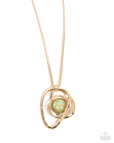 Abstract Advance - Green Necklace