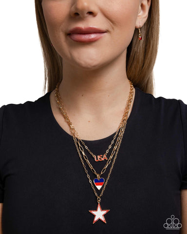 Unforgettable USA - Gold Necklace