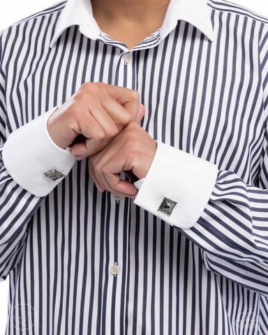 Squared Swagger - Silver Cuff Link