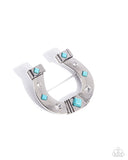 Horseshoe Horizon - Blue Brooch