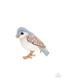 Beneficial Bird - Blue Brooch