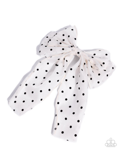 Here We BOW Again - White Hair Clip