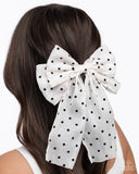 Here We BOW Again - White Hair Clip