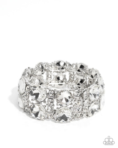 Exact Elegance - White Bracelet