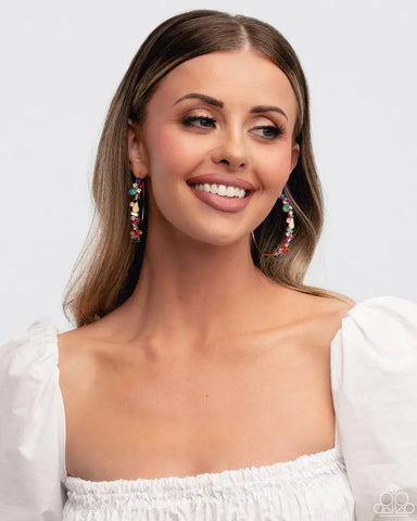 Multicolored Memory - Multi Hoop Earring