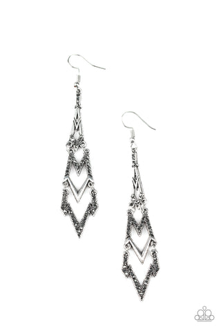 Electric Shimmer Silver Earring