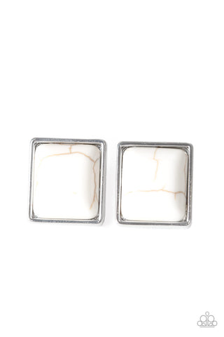 Eco Elegance White Post Earring