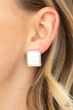 Eco Elegance White Post Earring