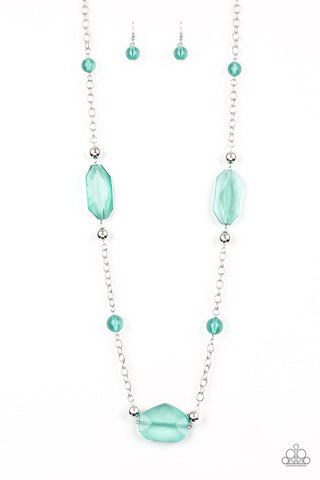 Crystal Charm Green Necklace