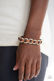 Don't WEAVE Me Hanging Brown Urban Bracelet