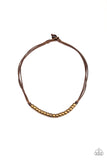 On The TREASURE Hunt Brown Urban Necklace