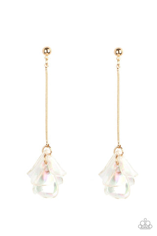 Keep Them In Suspense - Gold Post Earring