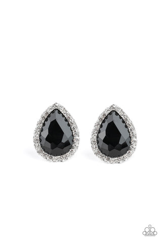 Dare To Shine Black Post Earring