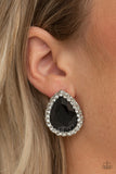 Dare To Shine Black Post Earring