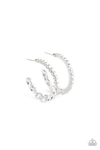 Prime Time Princess White Hoop Earring