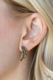 Wing Bling Brass Post Earring