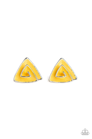 On Blast - Yellow Post Earring