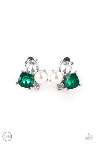 Highly High-Class - Green Clip-On Earring