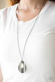 Stop, TEARDROP, and Roll Green Necklace