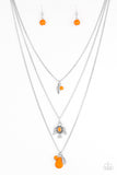 Soar With The Eagles - Orange Necklace