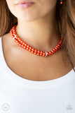 Put On Your Party Dress - Orange Necklace