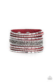 Rhinestone Rumble - Red Urban Bracelet