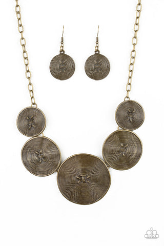 Deserves A Medal - Brass Necklace