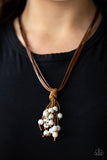 Tassel Trek - White Urban Necklace