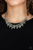 Boldly Airborne - Green Necklace