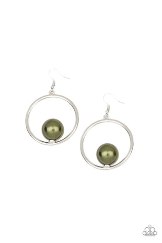 Solitaire REFINEMENT - Green Earring