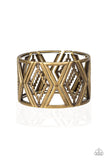 Textile Tango Brass Bracelet