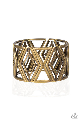 Textile Tango Brass Bracelet