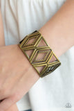 Textile Tango Brass Bracelet