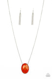 Intensely Illuminated - Orange Necklace