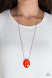 Intensely Illuminated - Orange Necklace