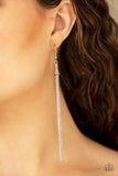 Shimmery Streamers - Silver Earring