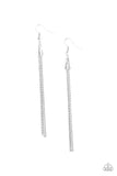 Shimmery Streamers - Silver Earring